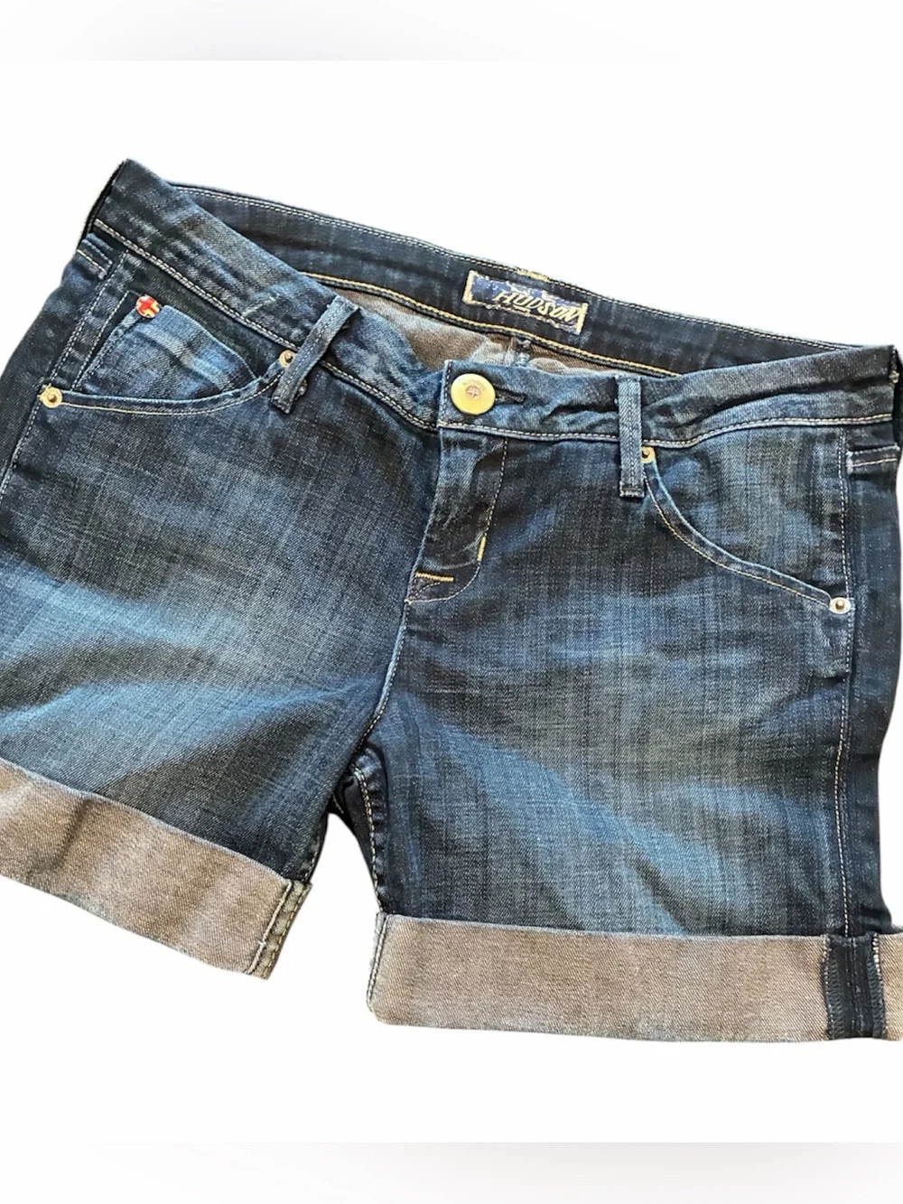 Hollister Blue Rolled-Hem Denim Shorts